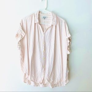 Madewell Viscose Pink Stripe Top